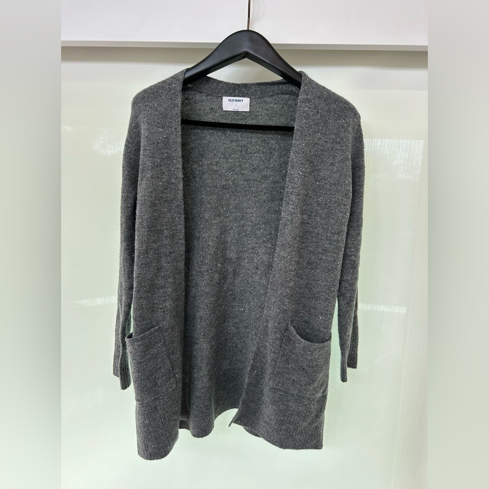 Old Navy Gray Cardigan Sweater Open Front